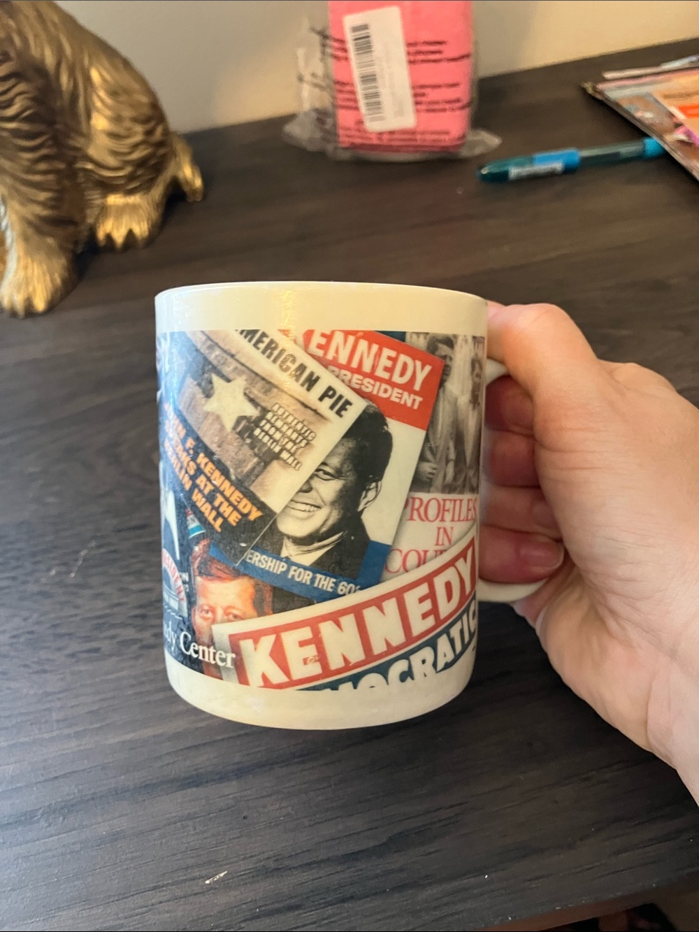 Kennedy Collage White Ceramic Coffee Mug - Decorative Home Dining